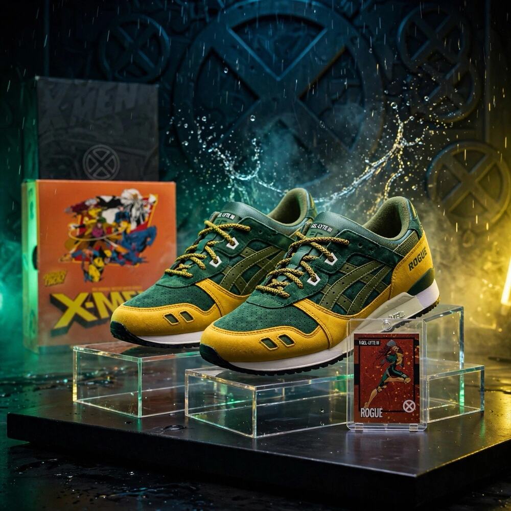 Size 8.5 Kith x Marvel X-Men Rogue Gel Lyte III Box Set + Card 1201A960